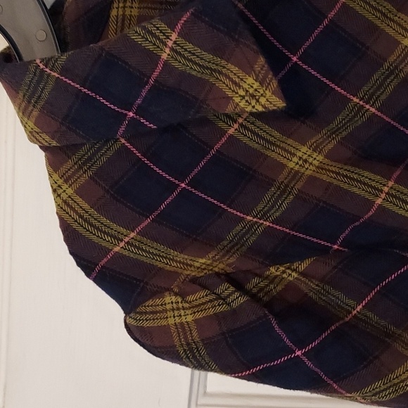 The Shirt By Rochelle Behrens Plaid Flannel Puff Shoulder - Picture 10 of 16